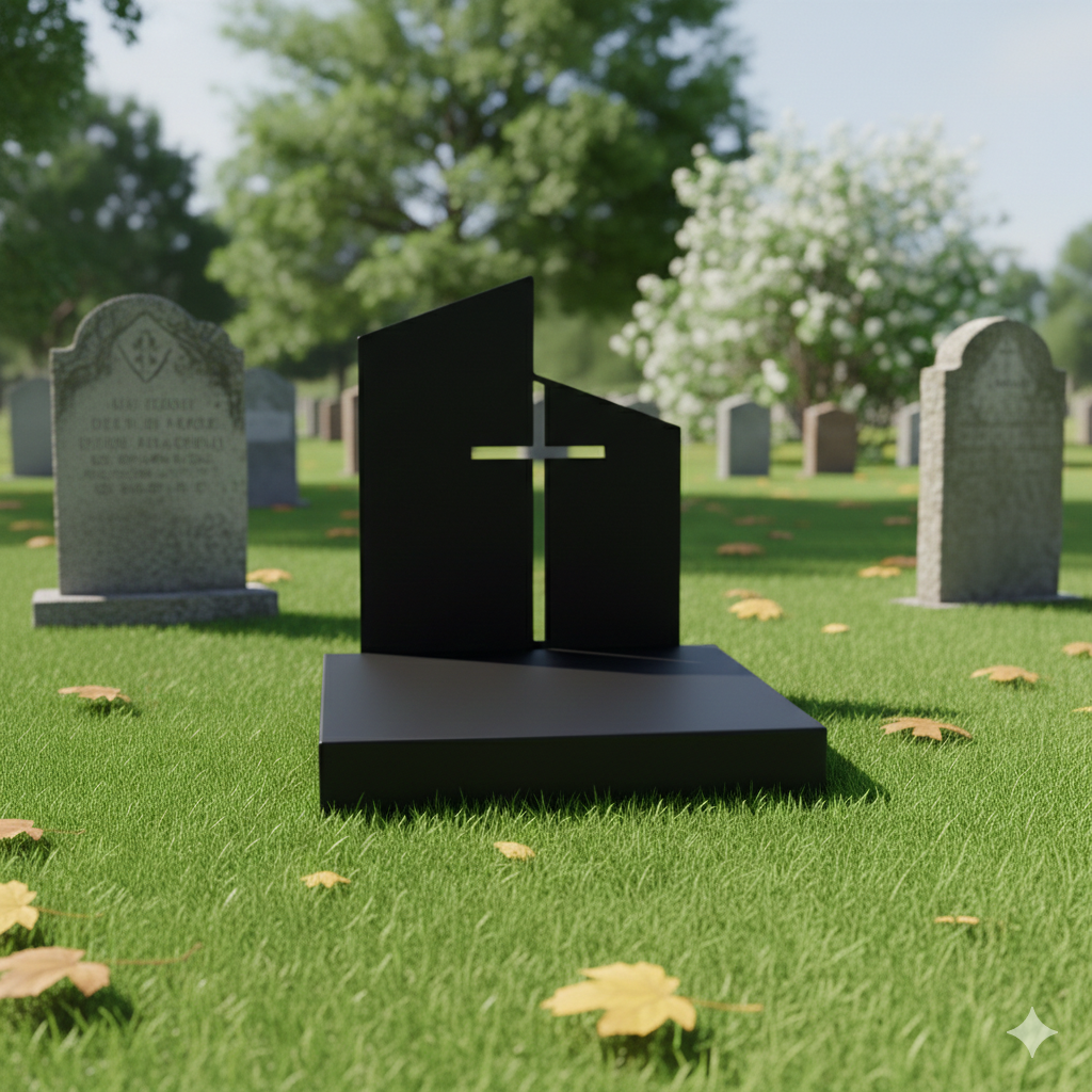 tombe design en acier fin